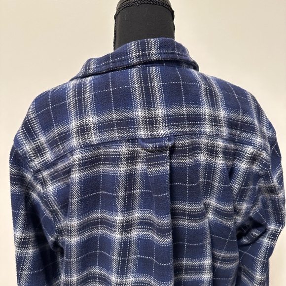 *WOOLRICH* Blue x Whiten Plaid Button Up Jacket Size Large - Picture 5 of 7